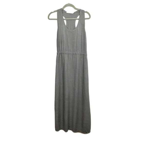 7115 by SZEKI New York Gray Linen Sleeveless Midi Dress Women's Size Medium - Picture 2 of 10